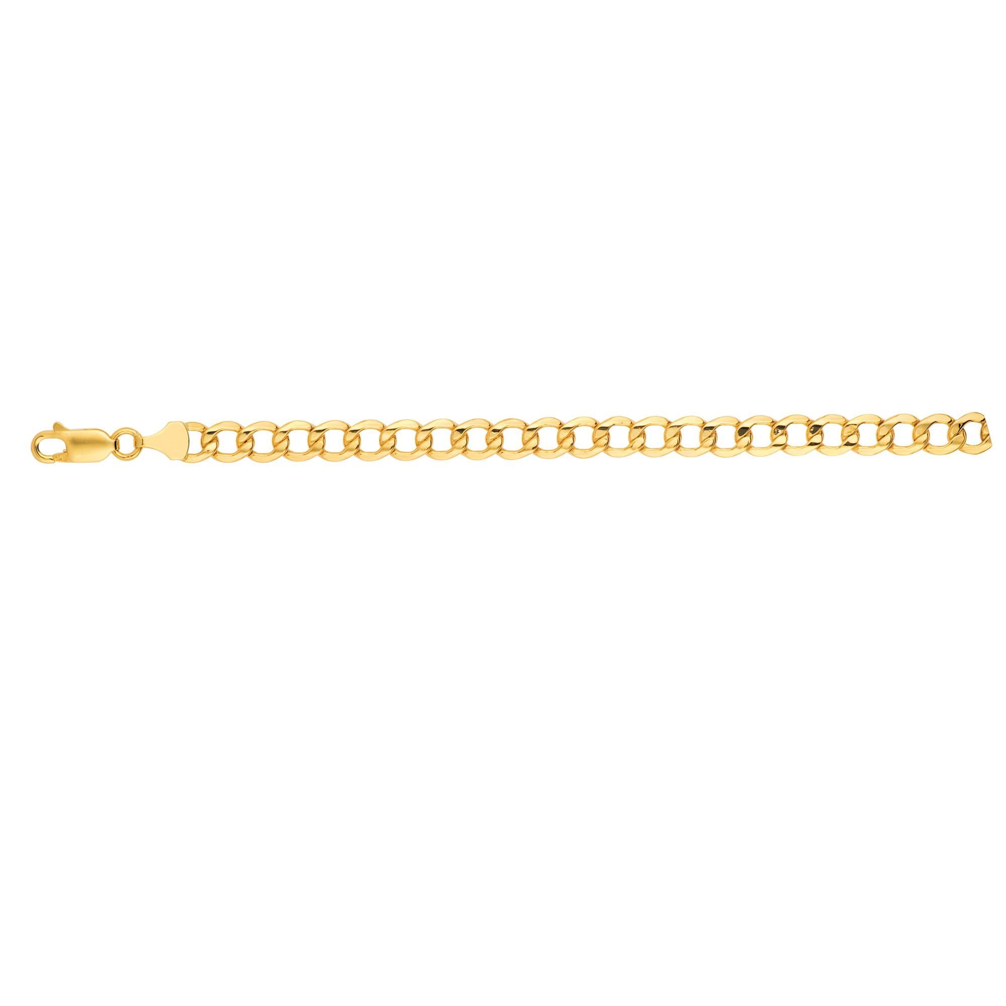 14K Gold 8" 6.2mm Lite Curb Chain