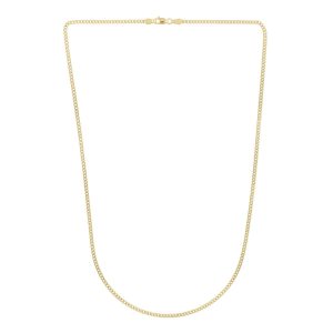14K Gold 2.2mm Light Gourmette Chain