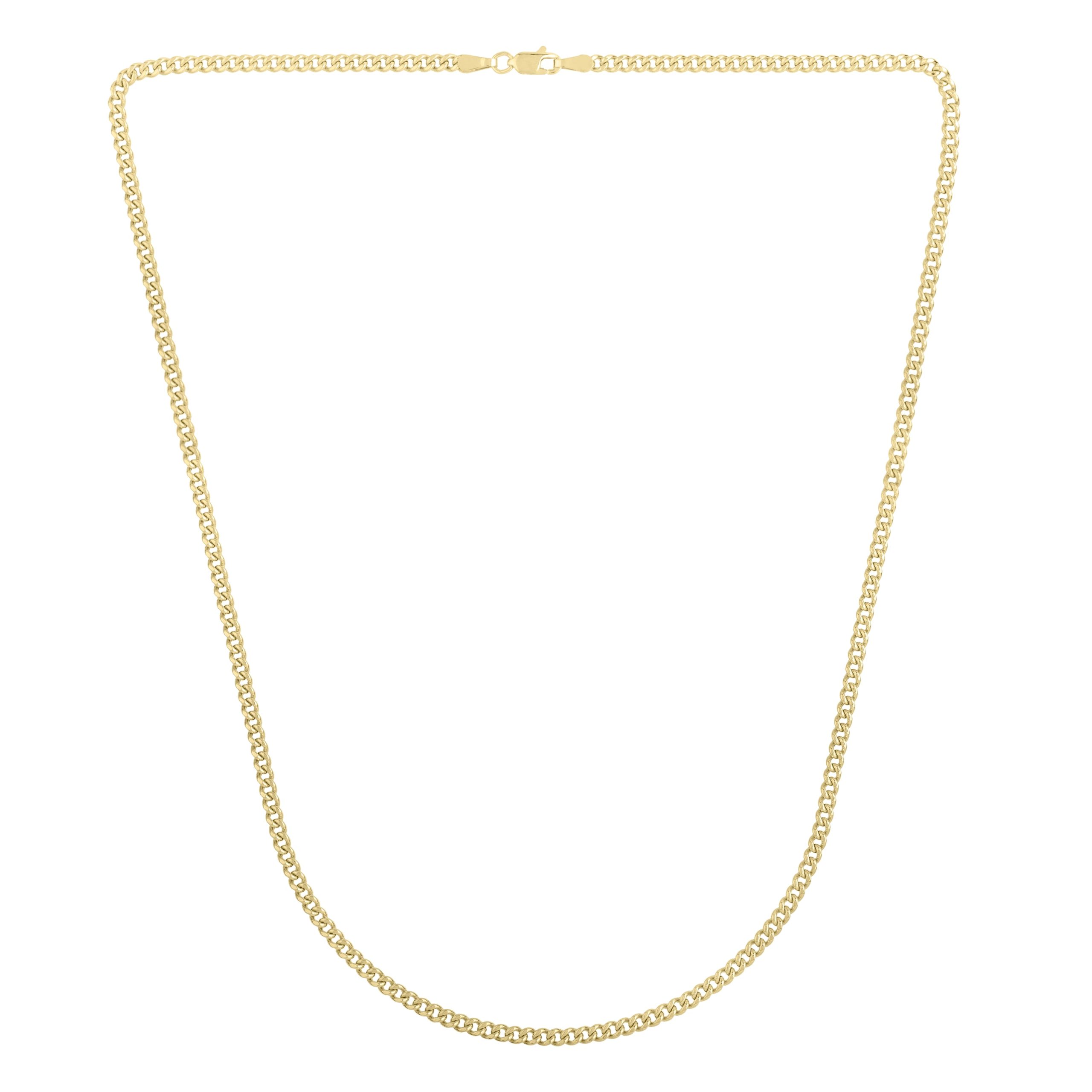 14K Gold 2.8mm Light Gourmette Chain
