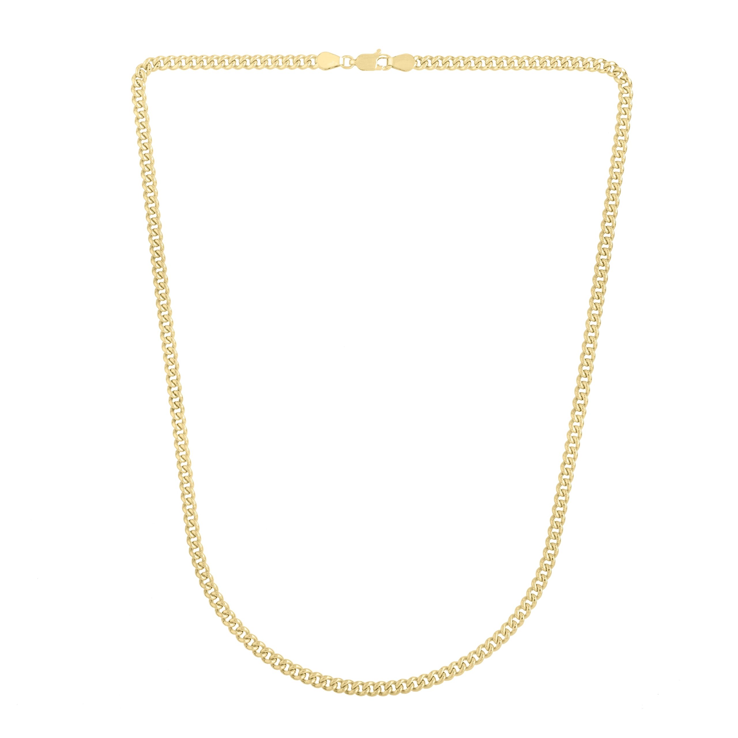 14K Gold 3.65mm Light Gourmette Chain