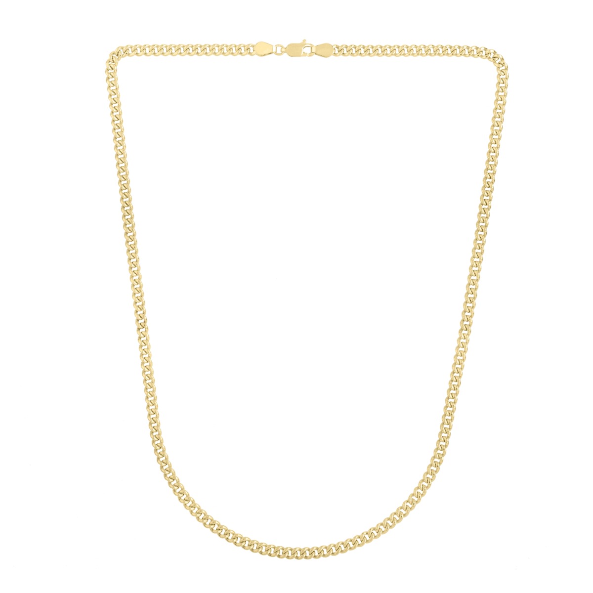 14K Gold 3.65mm Light Gourmette Chain