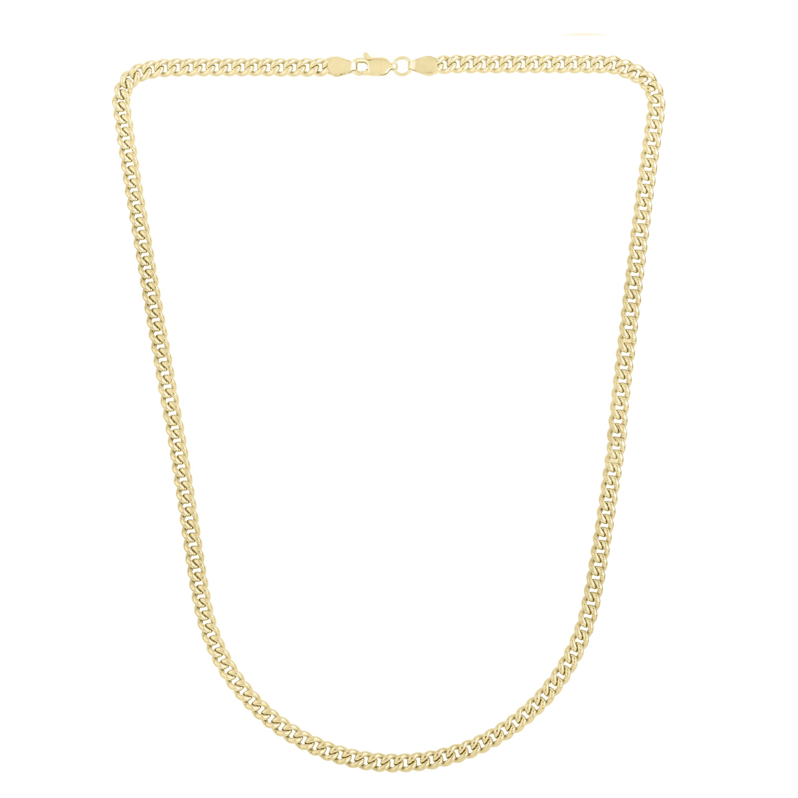 14K Gold 4.1mm Light Gourmette Chain