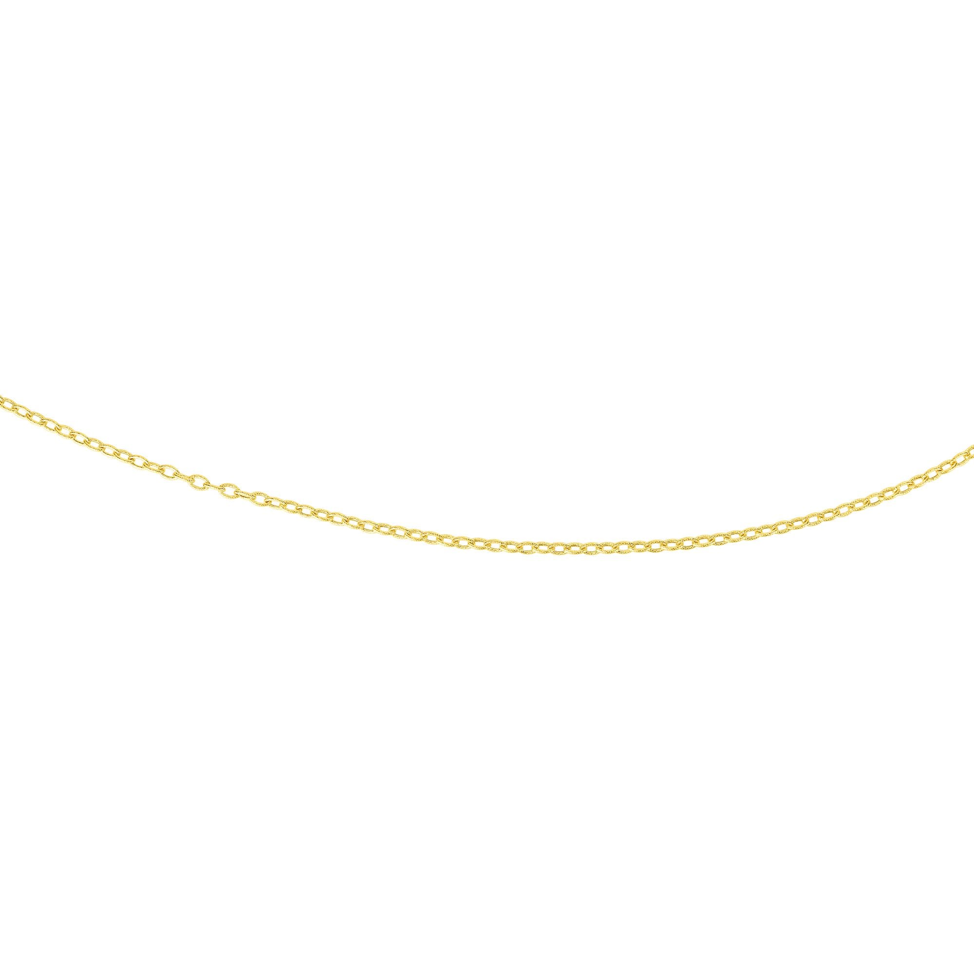 14K Gold 2.5mm Textured Cable Chain