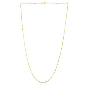 14K Gold 1.8mm Singapore Chain