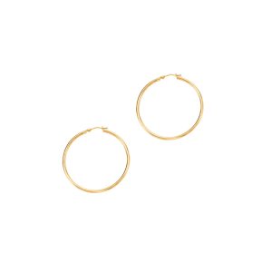 14K Gold 1.5x30mm Hoops