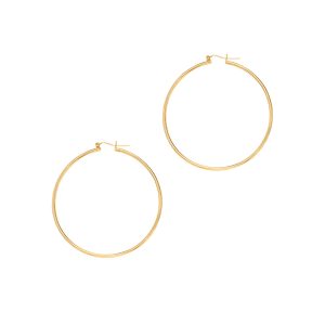 14K Gold 1.5x45mm Hoops