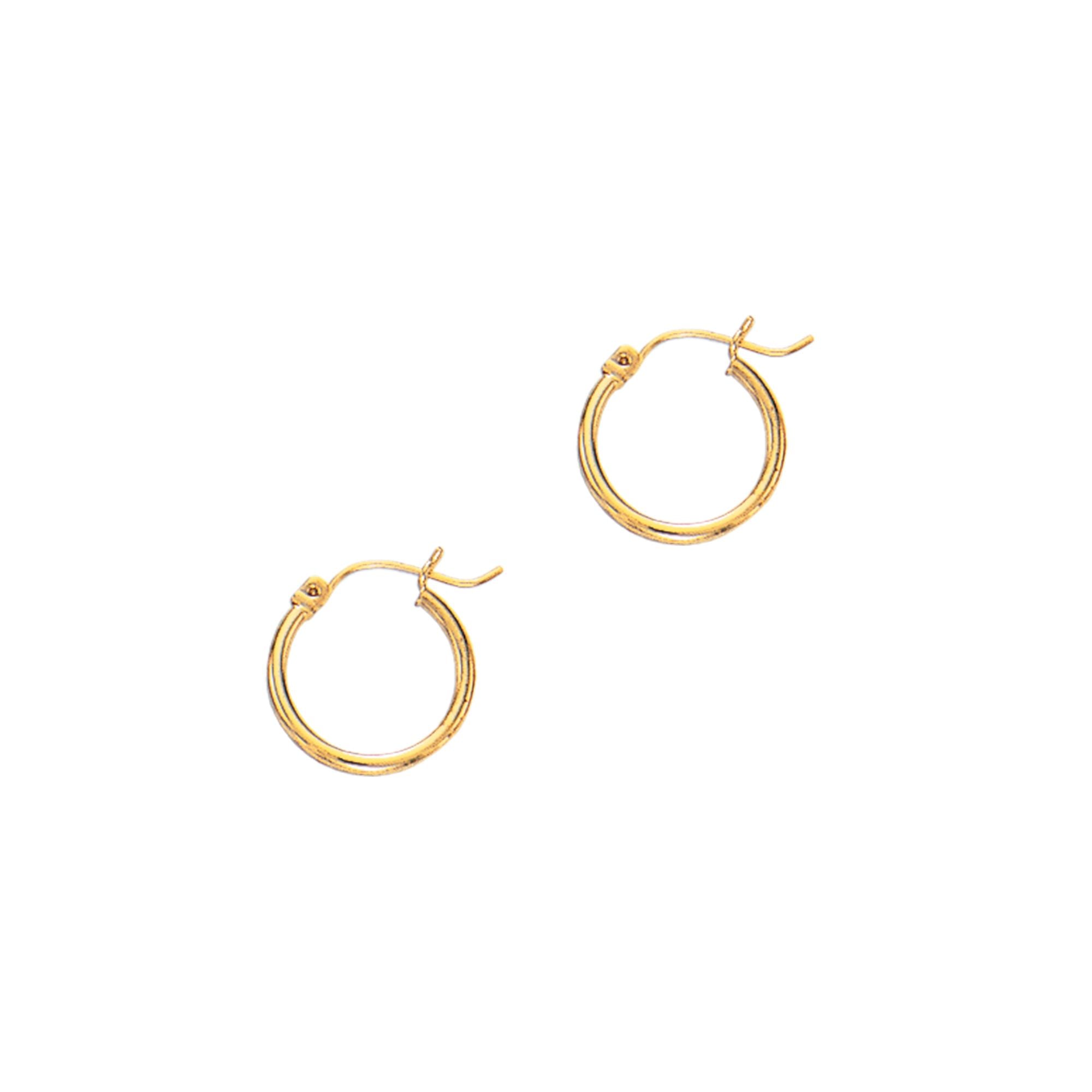 14K Gold 2x20mm Hoops