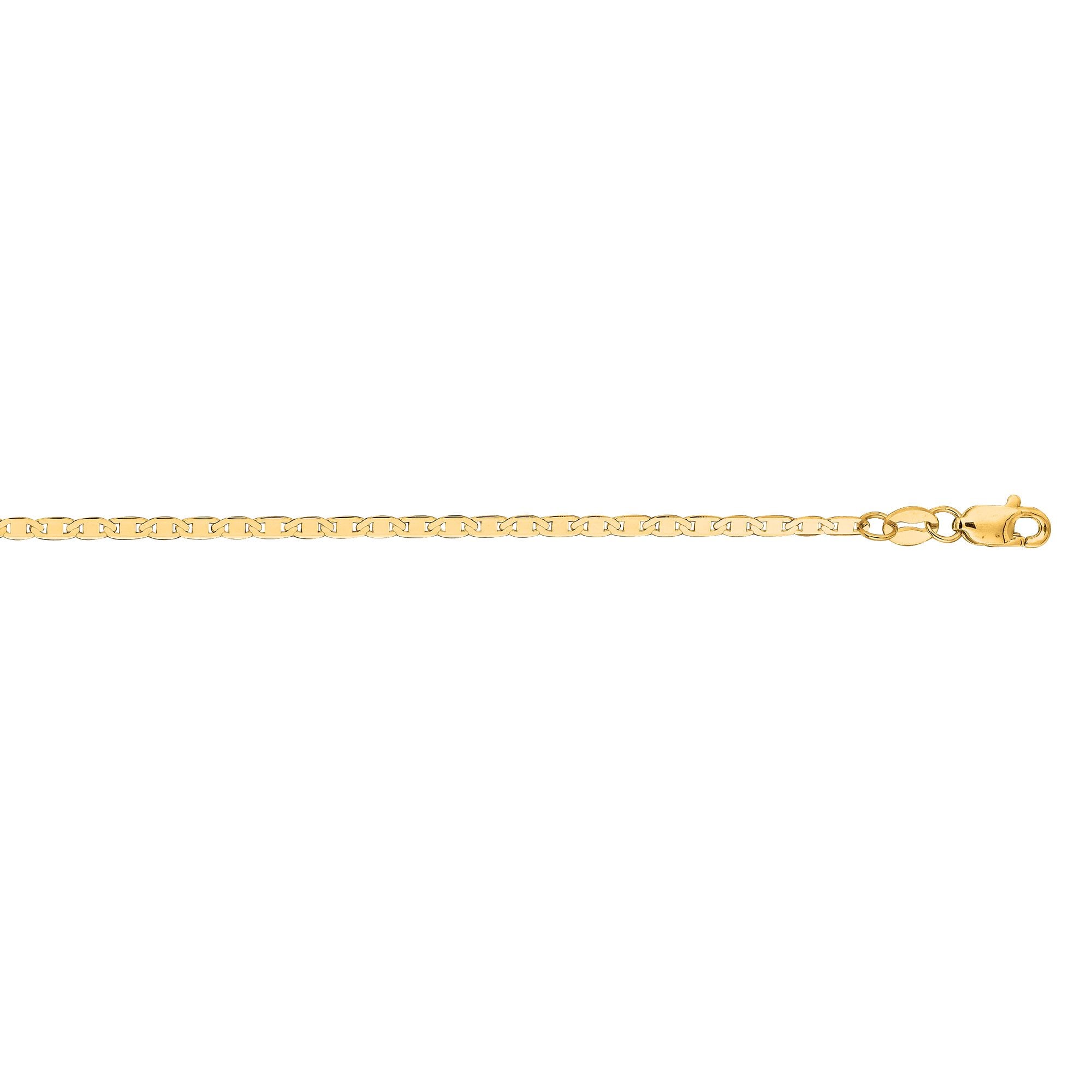 14K Gold 1.7mm Mariner Chain