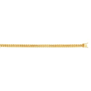14K Gold 20" 4.5mm Semi-Solid Miami Cuban Chain