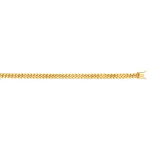 14K Gold 18" 4.5mm Semi-Solid Miami Cuban Chain