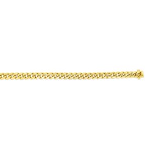 14K Gold 22" 6.1mm Semi-Solid Classic Miami Cuban
