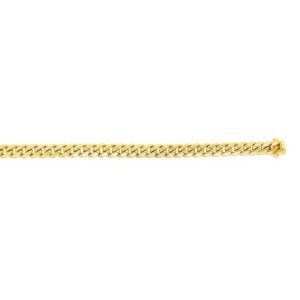 10K Gold 8.5" 6.1mm Semi-Solid Classic Miami Cuban