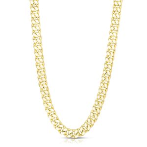 14K Gold 9" 11.1mm Semi-Solid Classic Miami Cuban