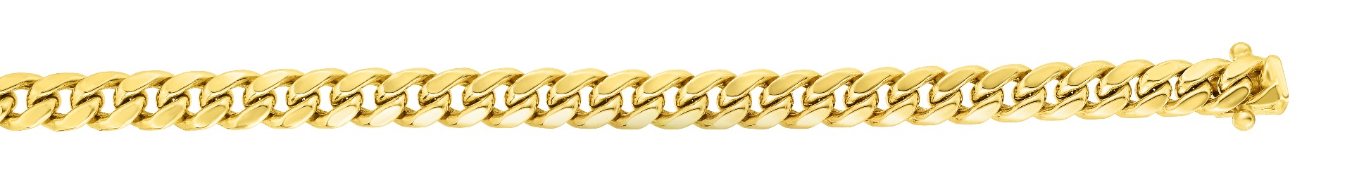 14K Gold 7" 3.2mm Miami Cuban Chain