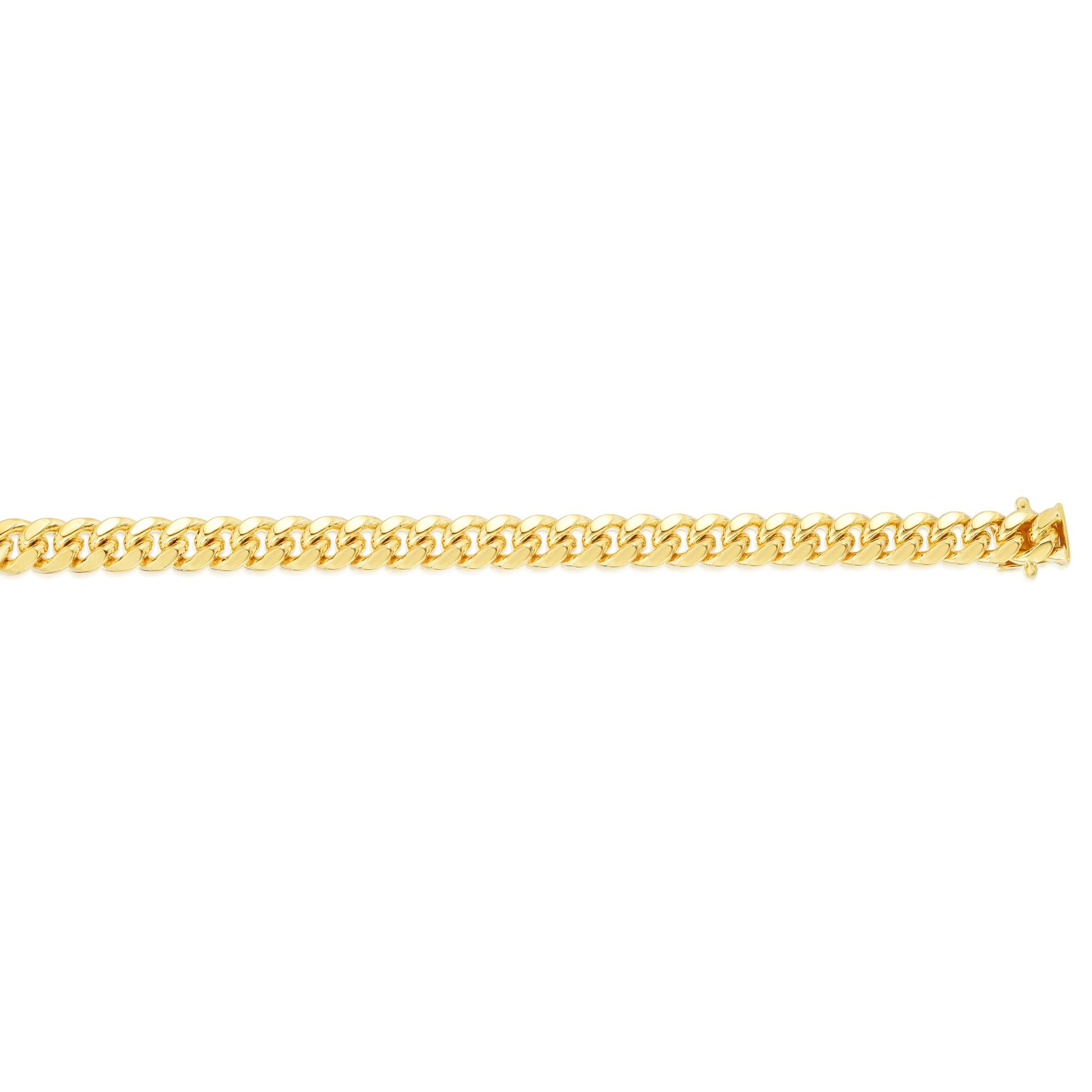 14K Gold 9" 7.1mm Classic Miami Cuban