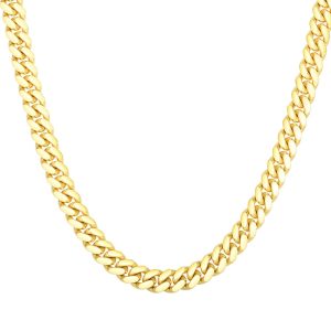 14K Gold 24" 8.2mm Classic Miami Cuban