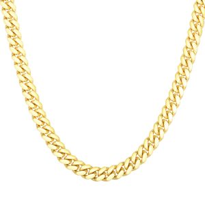 14K Gold 26" 8.2mm Classic Miami Cuban