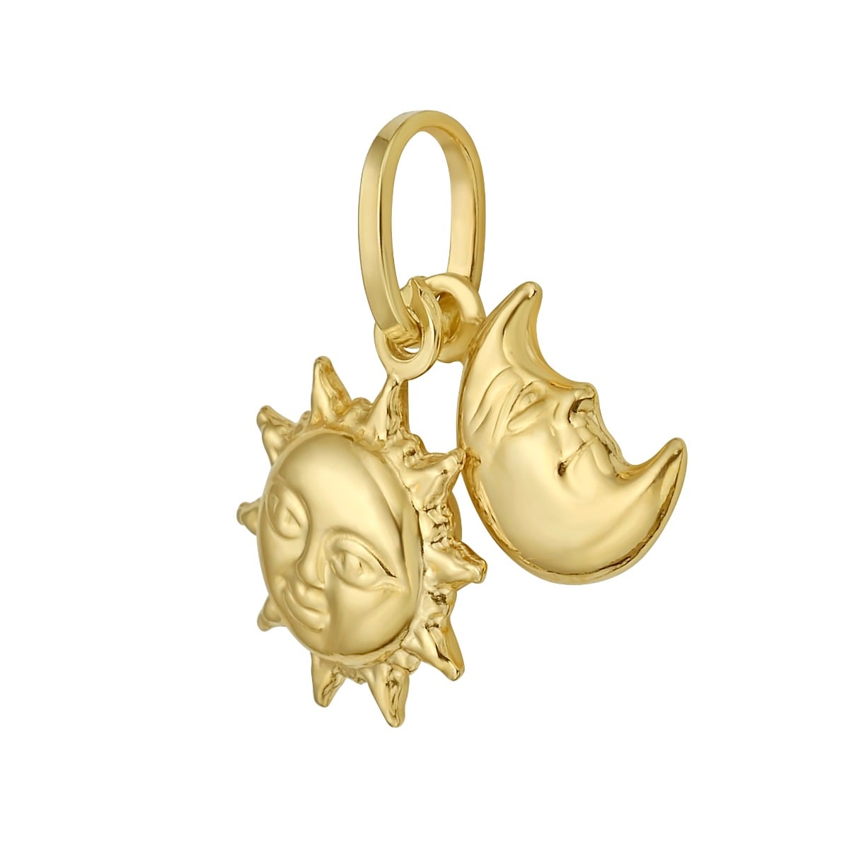 14K Sun & Moon Charm