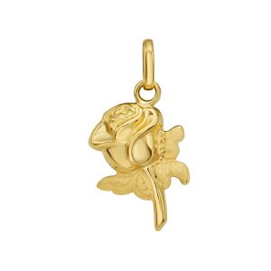 14K Rose Charm