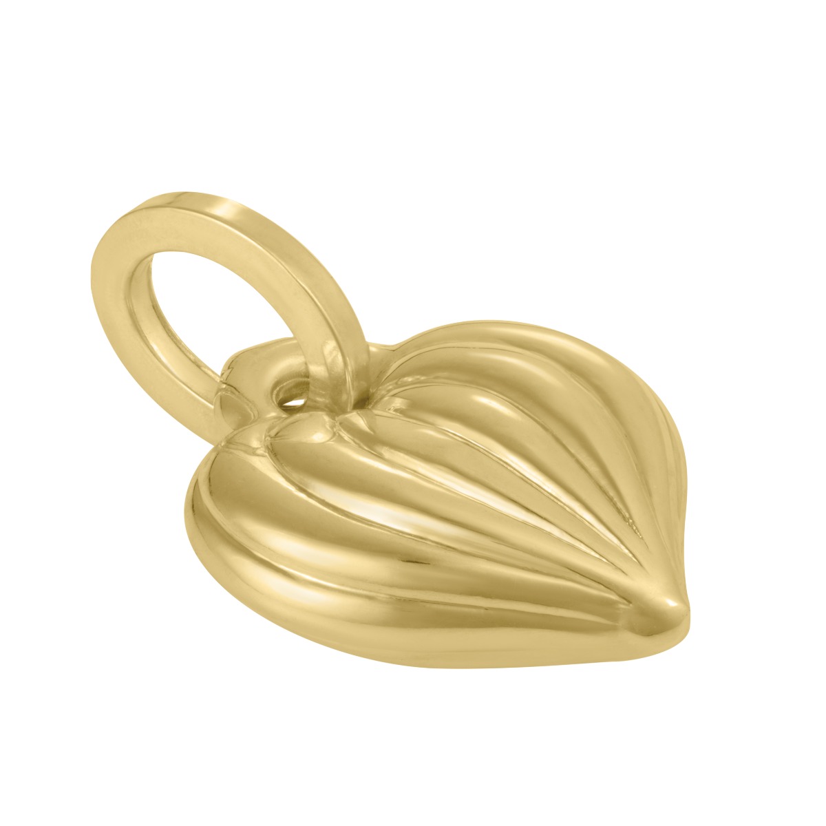 14K Puffy Heart Charm