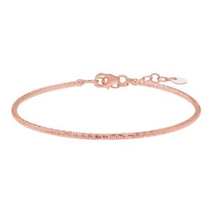 14K Diamond Cut Stack Bangle