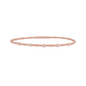 14K .15ct Diamond Beaded Bracelet
