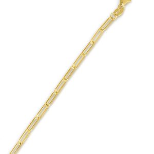 14K Gold 2.5mm Paperclip Chain