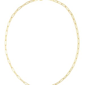 14K 3.5mm Paperclip Chain