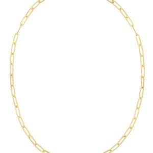14K 4mm Paperclip Chain