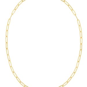 14K 4mm Paperclip Chain