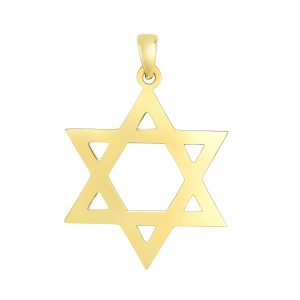 14K Gold Polished Star of David