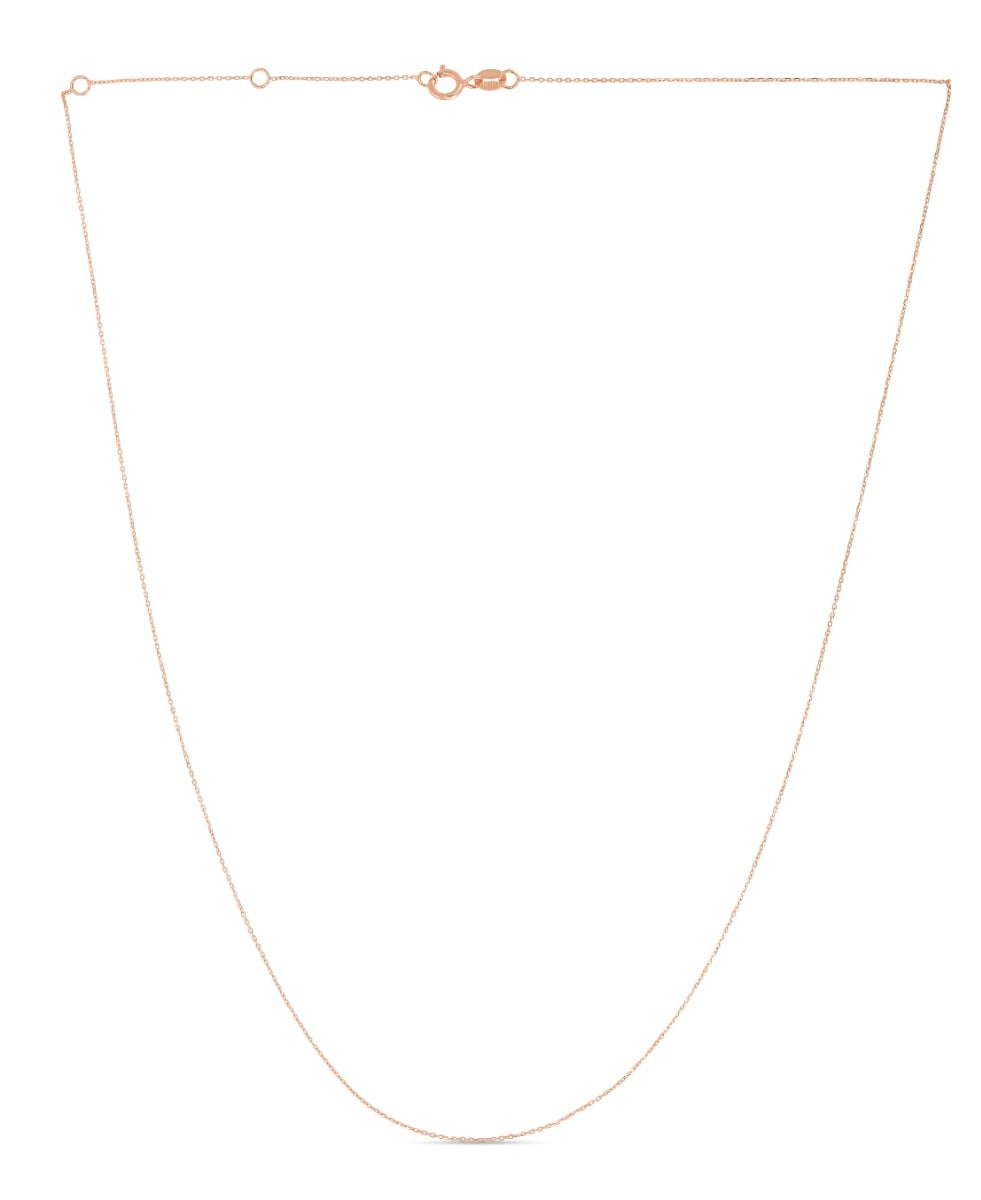 14K Gold 0.8mm Classic Cable Chain