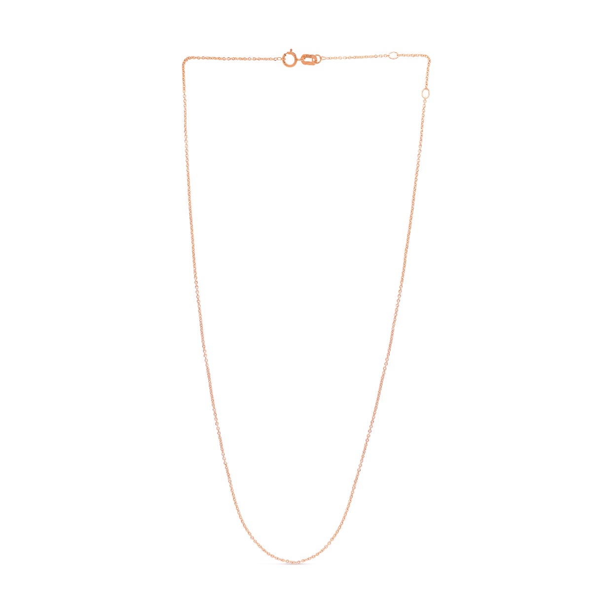 14K Gold 0.97mm Double Extendable Cable Chain