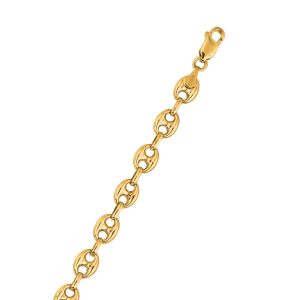 14K Gold 6.8mm Lite Puffed Mariner Chain
