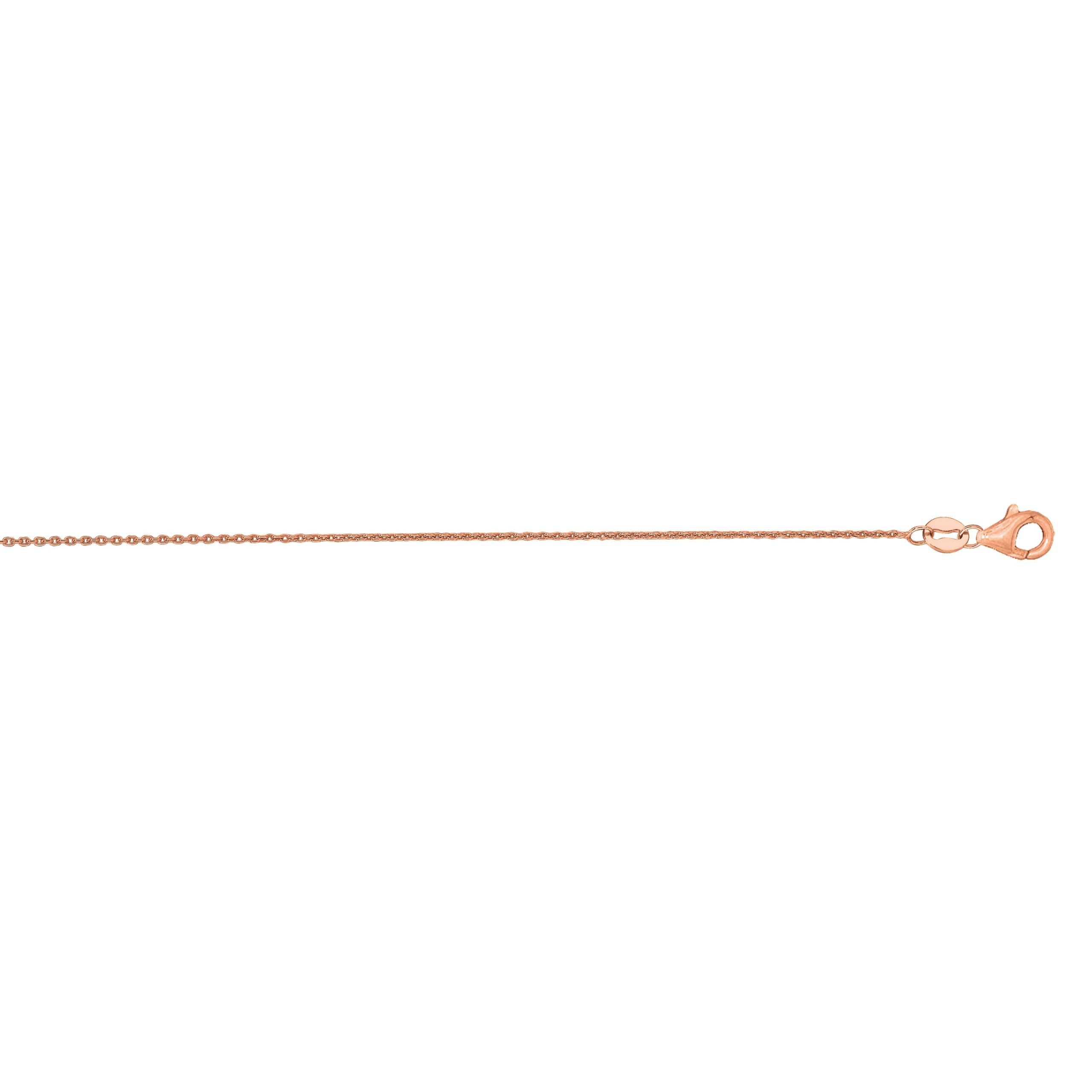 14K Gold 0.97mm Oval Cable Chain