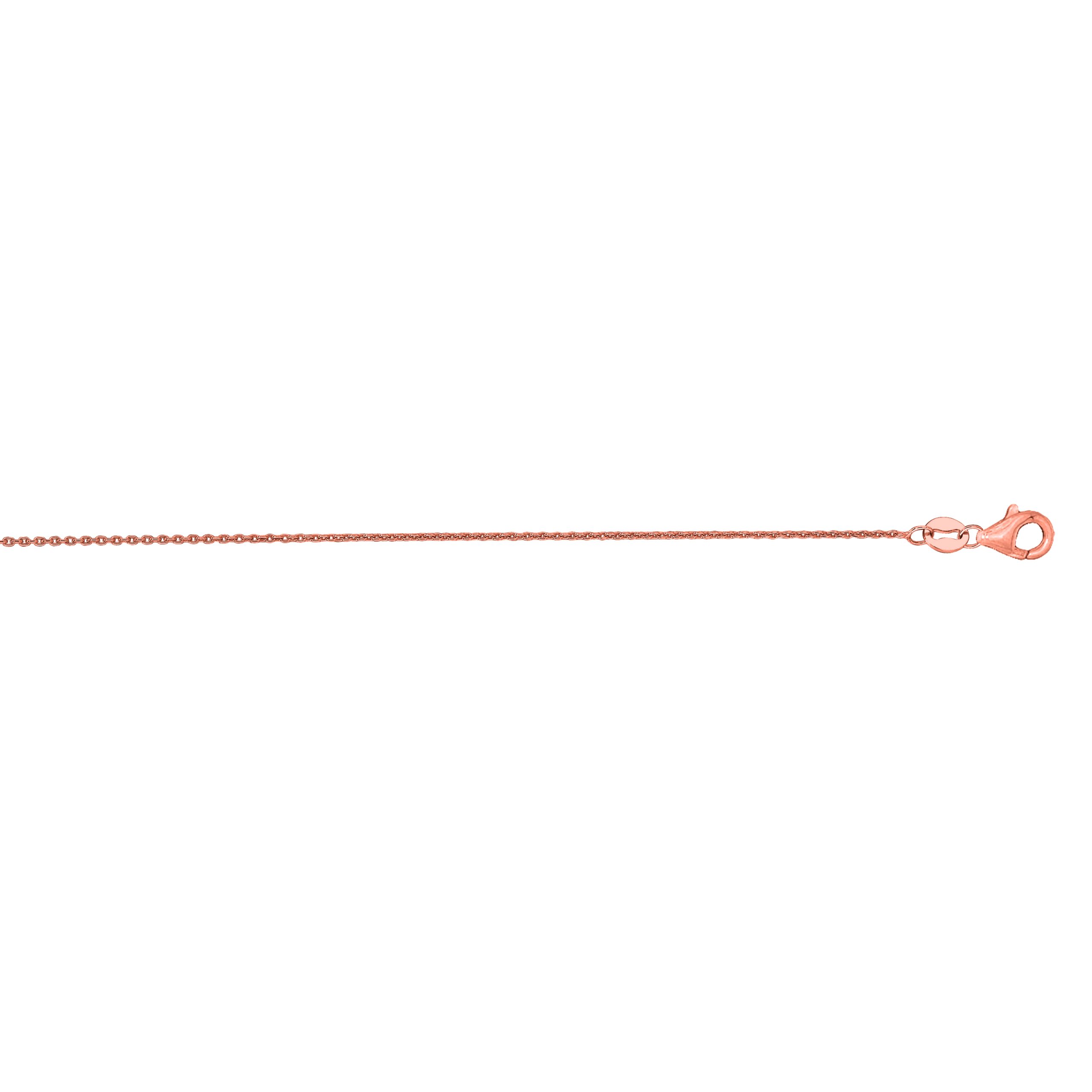 14K Gold 0.97mm Oval Cable Chain