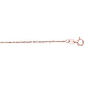 14K Gold 1.1mm Singapore Chain