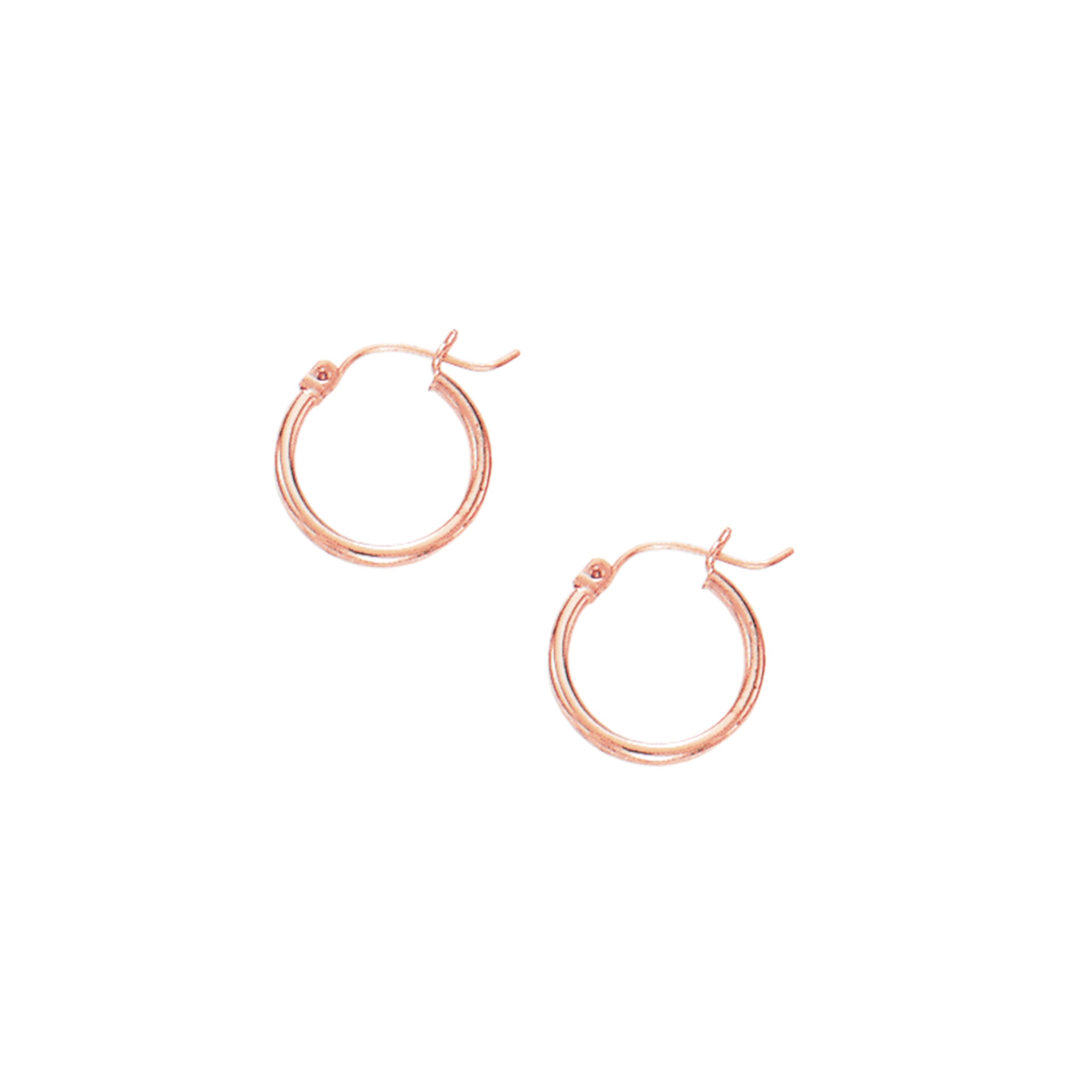 14K Gold 2x15mm Hoops