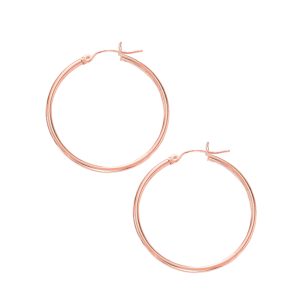 14K Gold 2x30mm Hoops