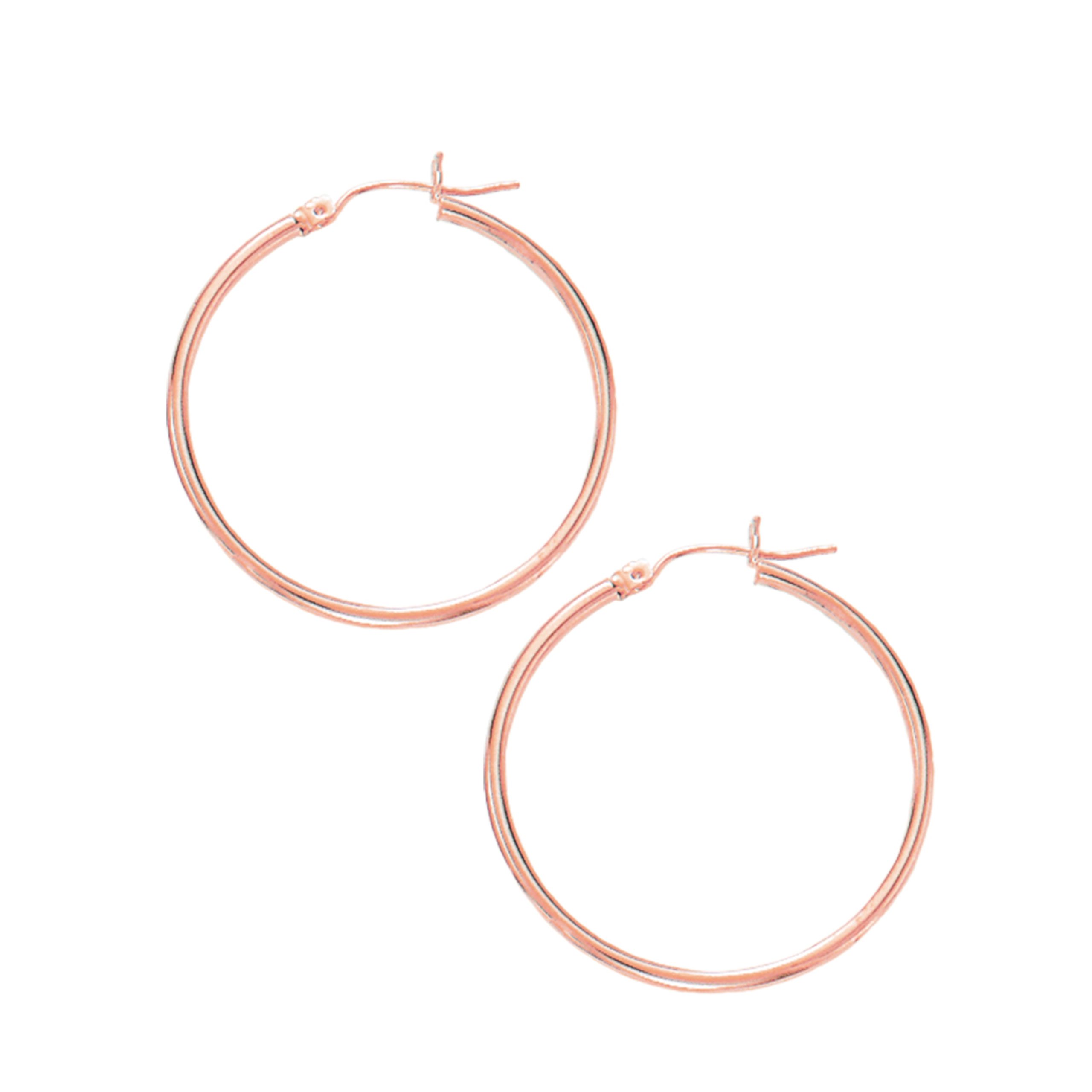 14K Gold 2x30mm Hoops