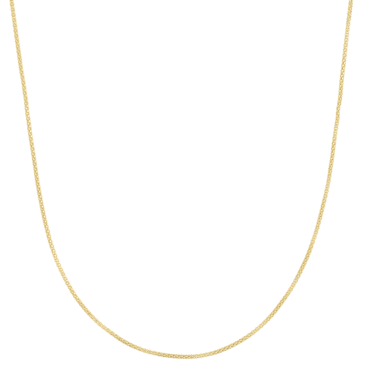 14K Gold 1.3mm Popcorn Chain