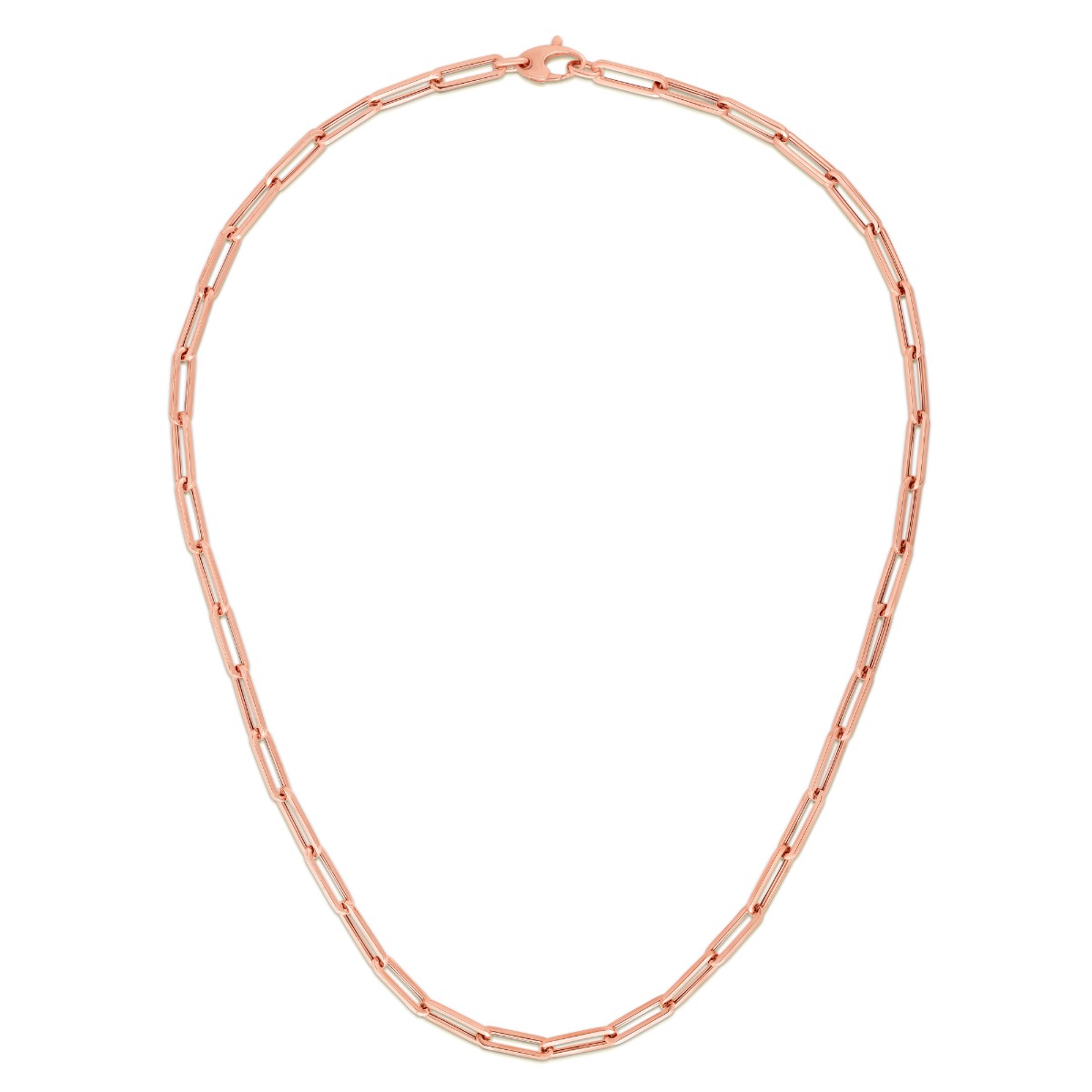 14K Gold 4.2mm Paperclip Chain