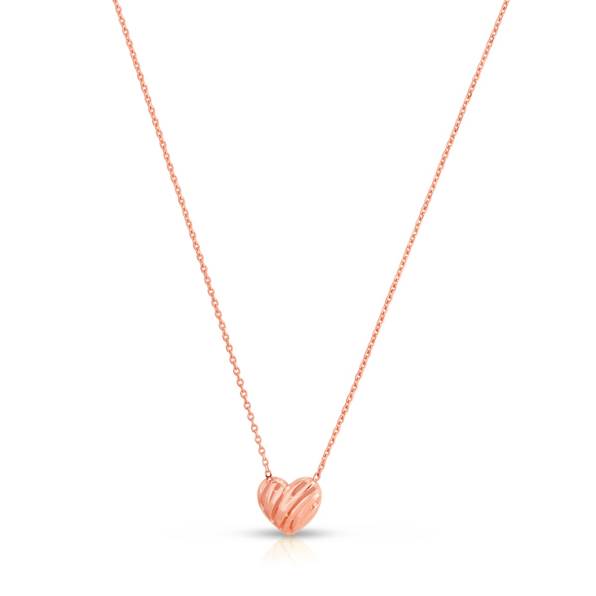 14K Gold Scribbles Heart Necklace