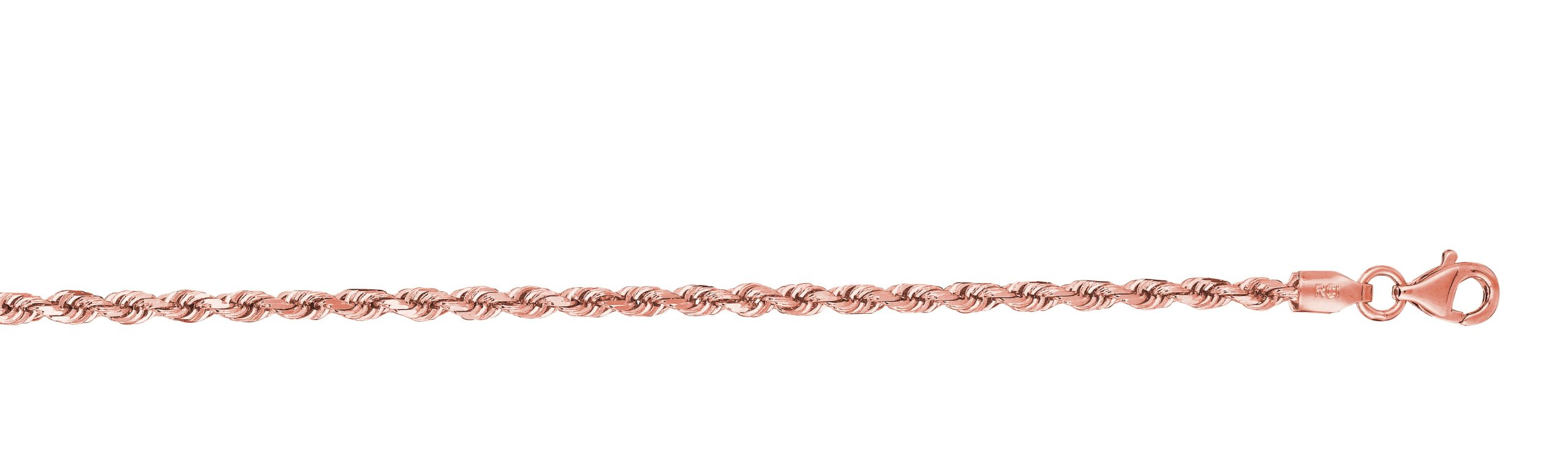 14K Gold 24" 2.5mm Solid Royal Rope Chain