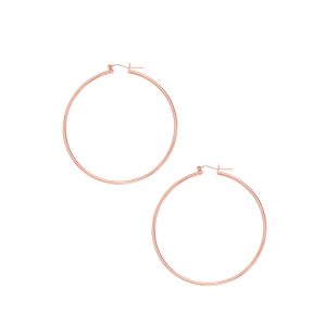 14K Gold 2x55mm Hoops