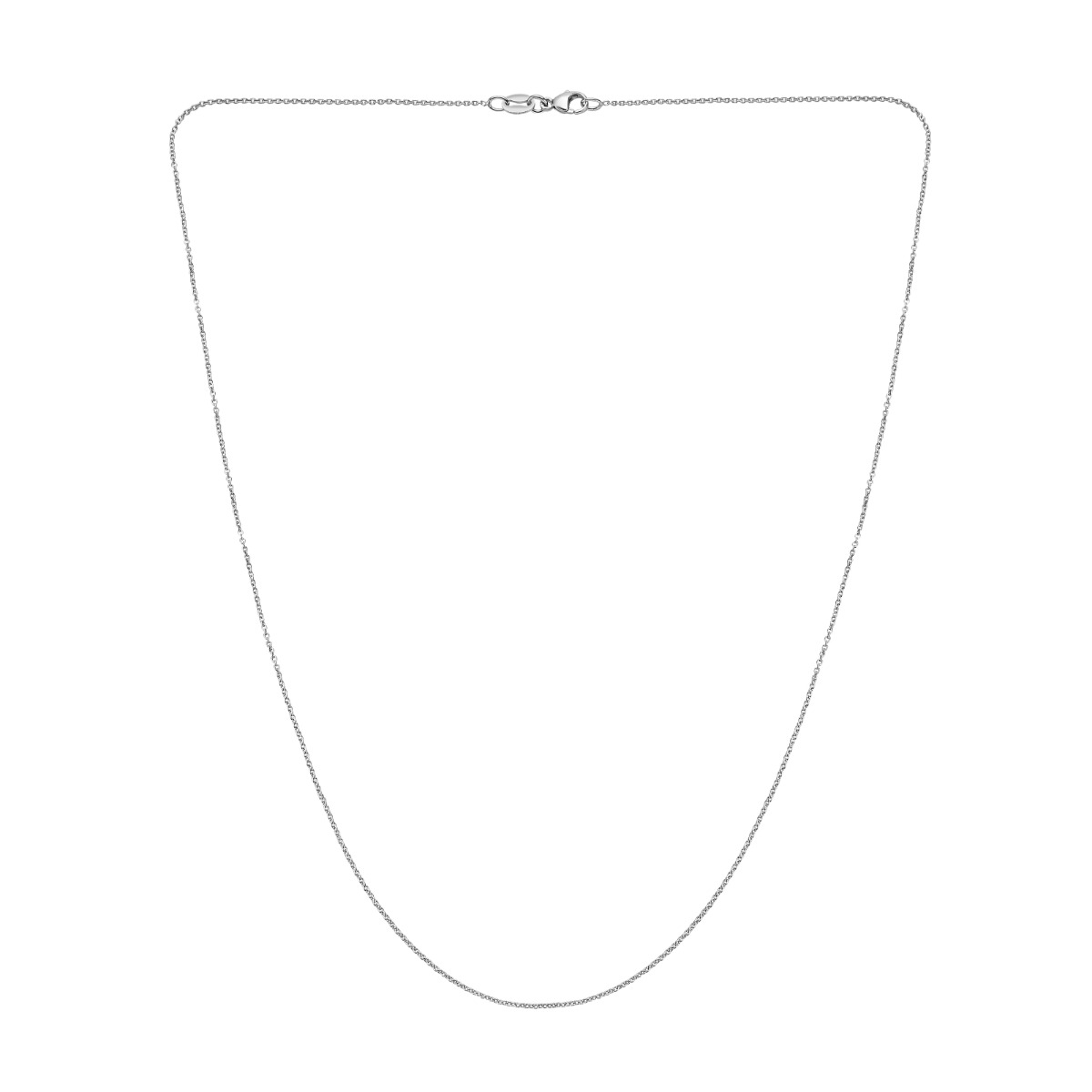 Platinum 0.97mm Oval Cable Chain