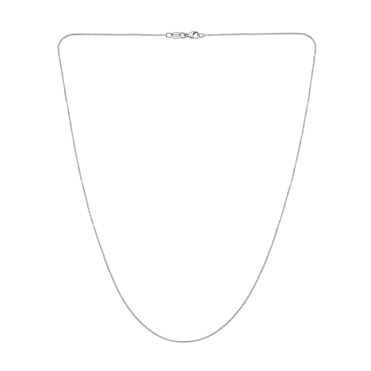Platinum 0.97mm Oval Cable Chain