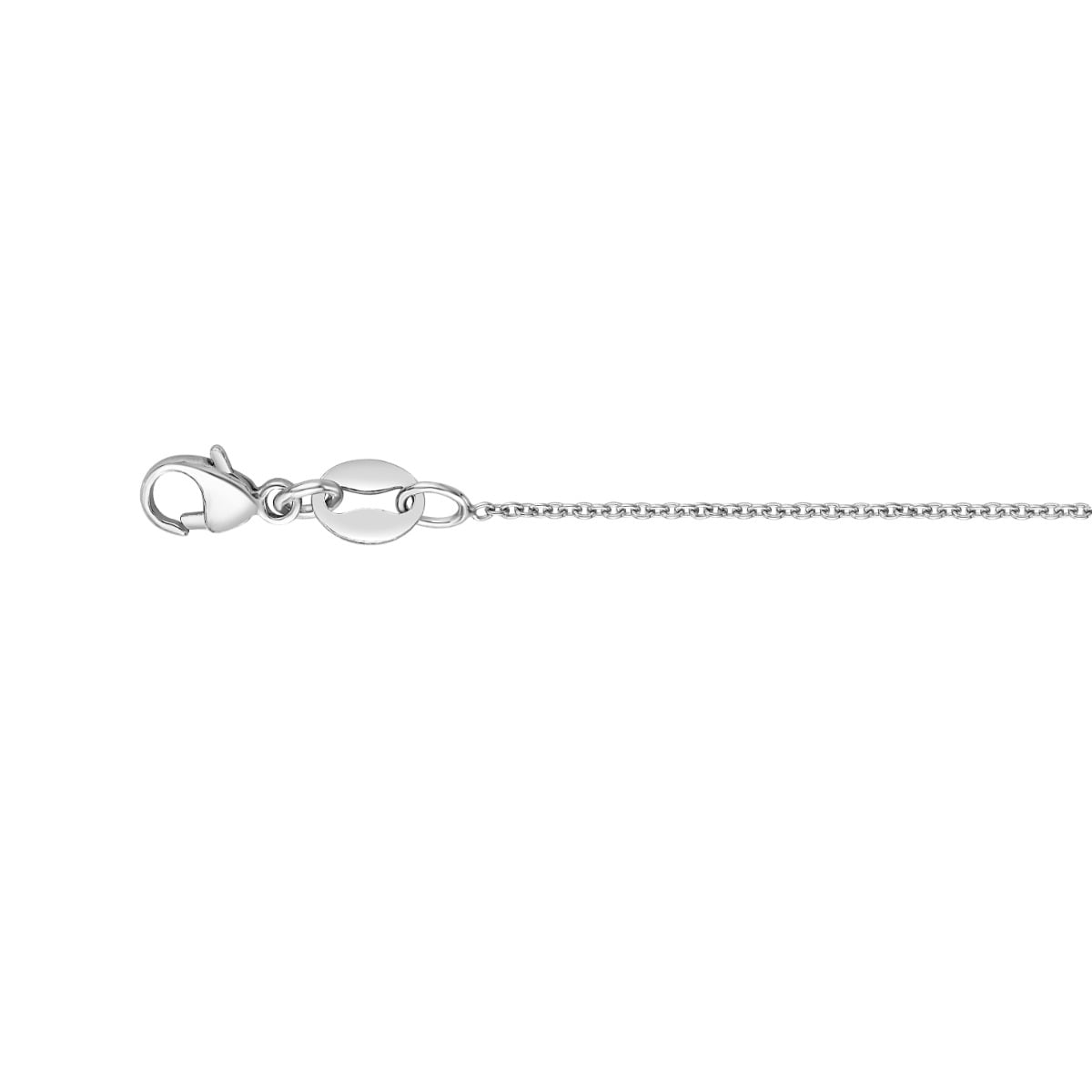 Platinum 0.97mm Oval Cable Chain