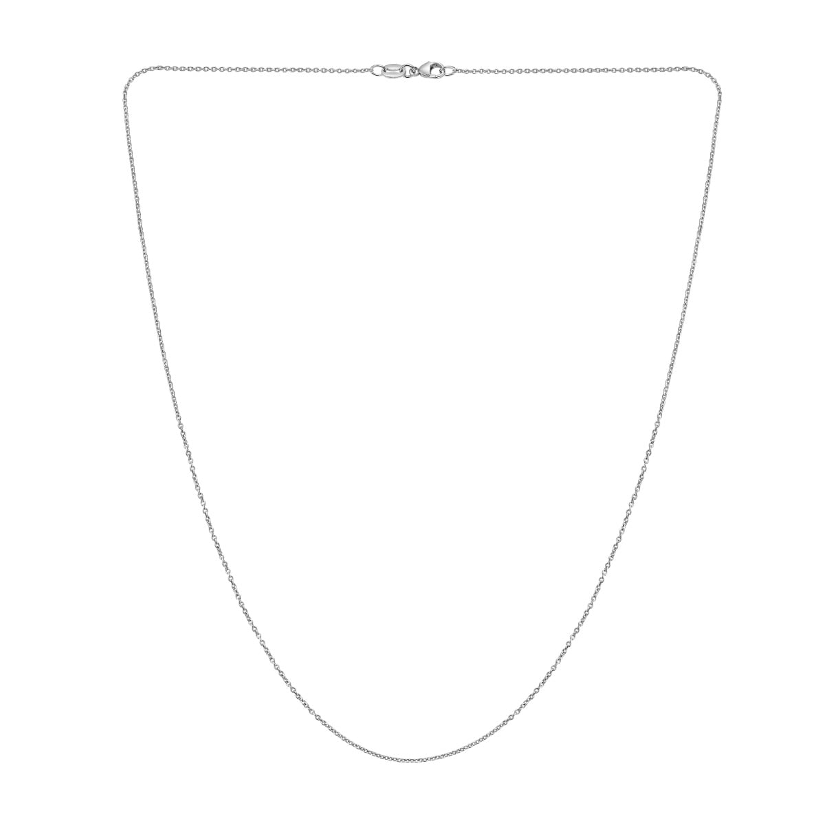 Platinum 1.2mm Oval Cable Chain
