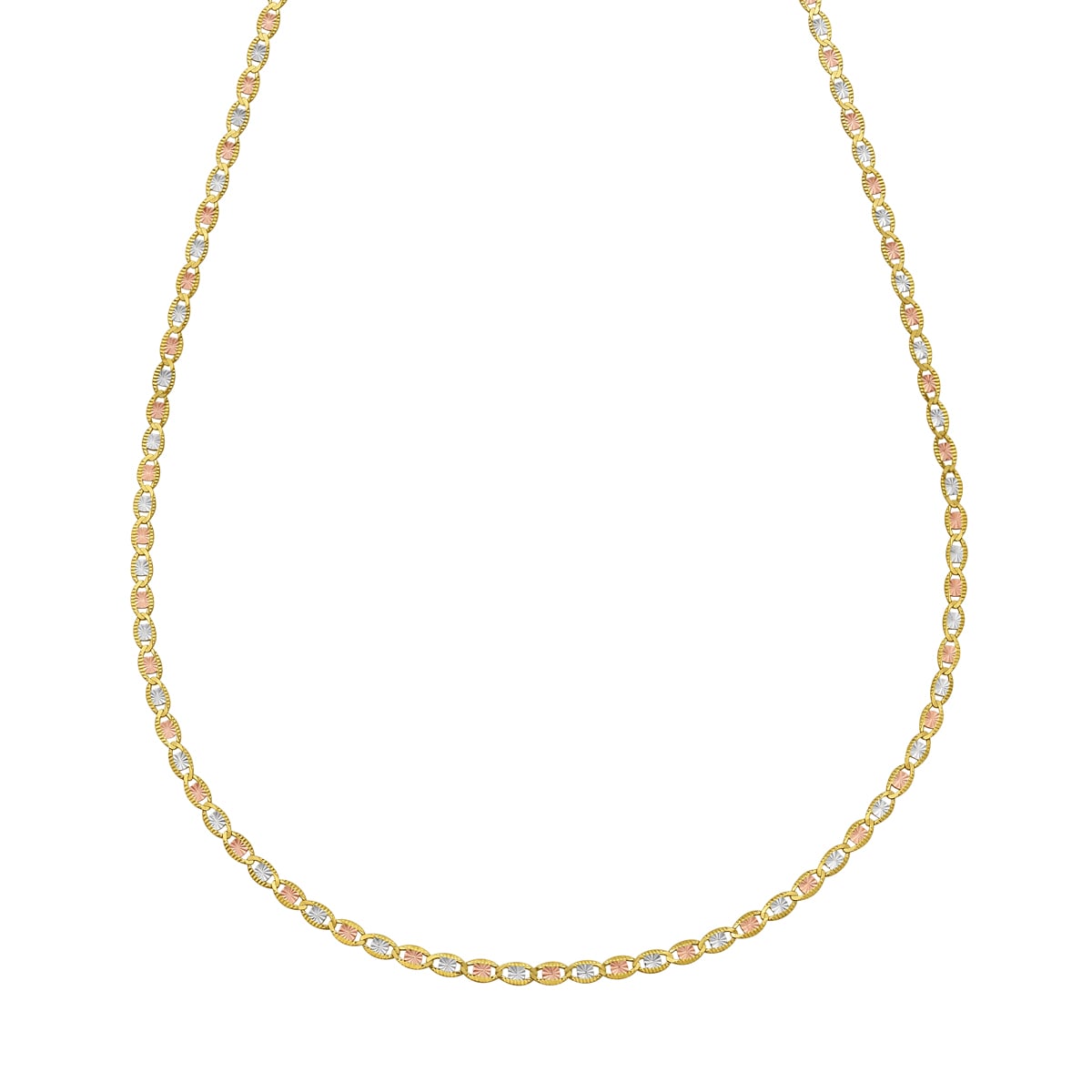 14K Gold 2mm Pave Valentino Chain